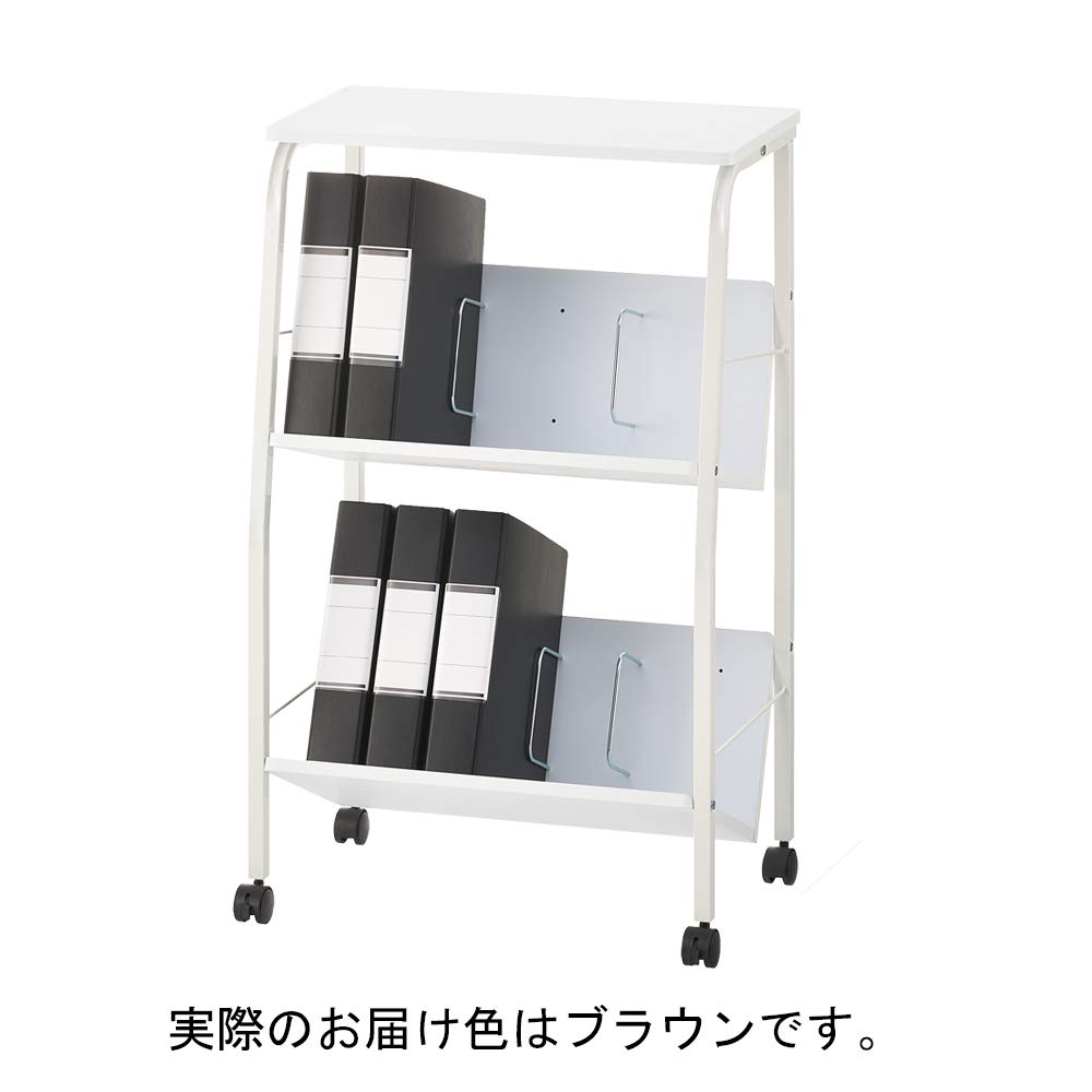 もっちページ アスプルンド ウッドトップブックラックワゴン ダークブラウン