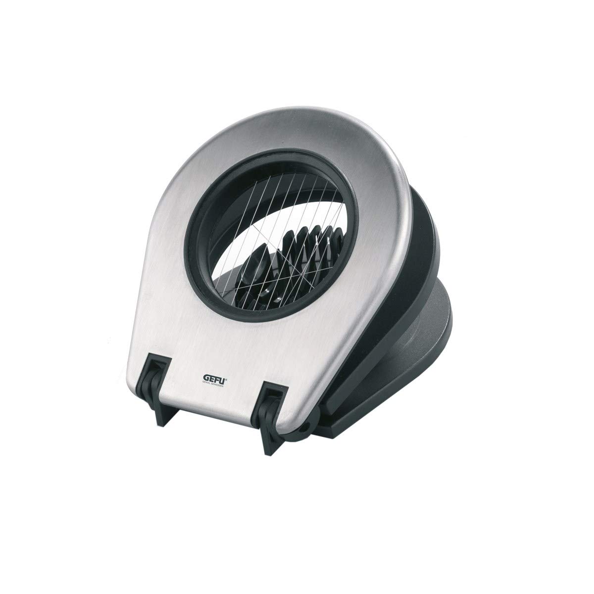 GEFU Duo Egg Slicer, Stainless Steel, Multi-Colour, 11 x 13 x 3.5 cm, Red