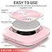 MelodySusie Professional Classic Nail Dust Collector with Powerful Suction, SPro 4000RPM Nail Vacuum Fan with 2 Suction Modes & Reusable Filter As An Essential Tool for Nai Tech &Salon Use,Pink