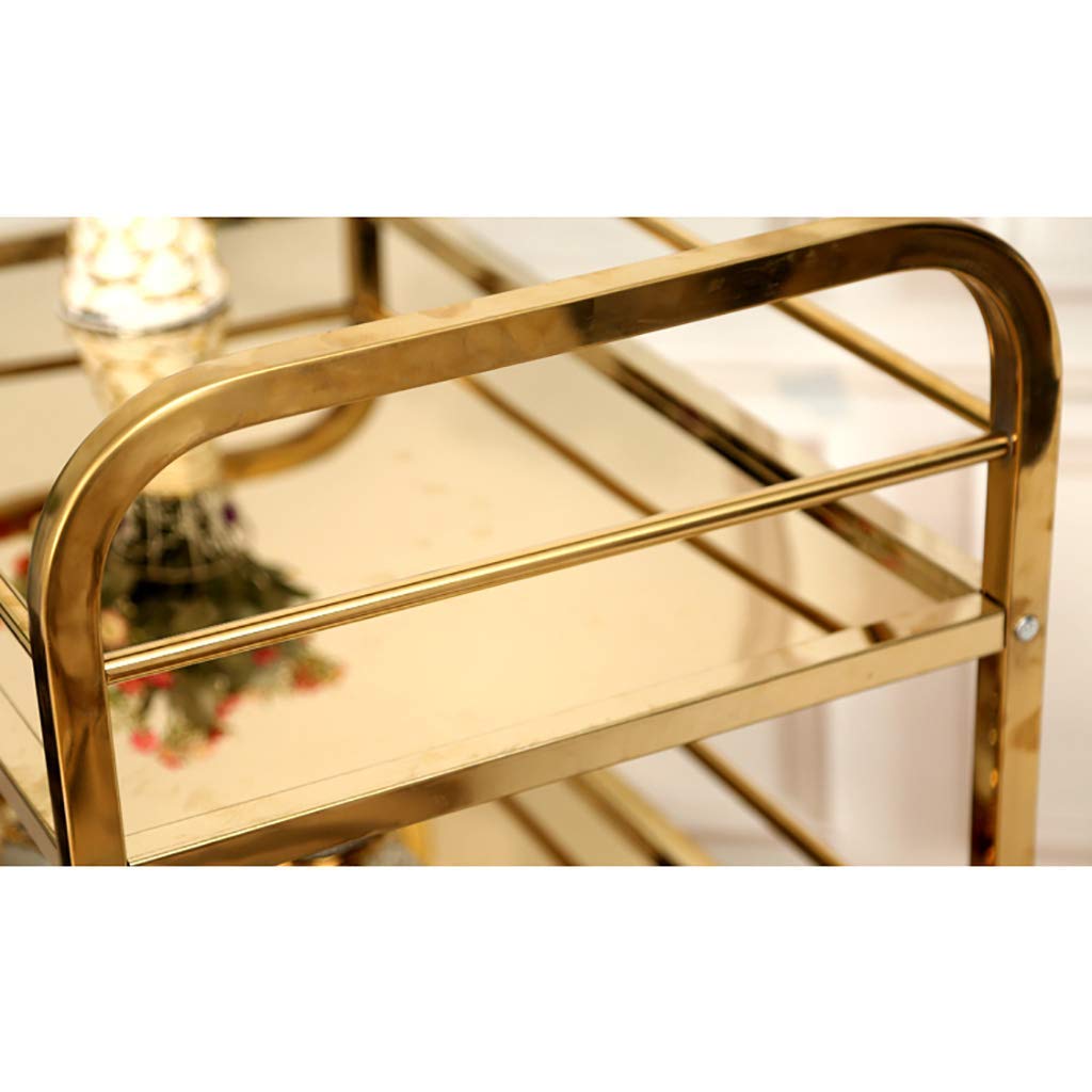 Carrito rodante de acero inoxidable de 3 niveles para hoteles y restaurantes | estante le Sto para postres, servicio de alimentos y eficiencia gastronómica