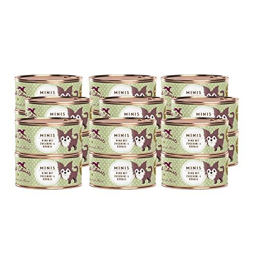 Terra Canis Rind, Zucchini & Kürbis Mini-Hunde Nassfutter, 18x100g I Premium Hundefutter in 100% Lebensmittelqualität Aller Rohstoffe I Kalziumreich, gesund, Getreide- & glutenfrei