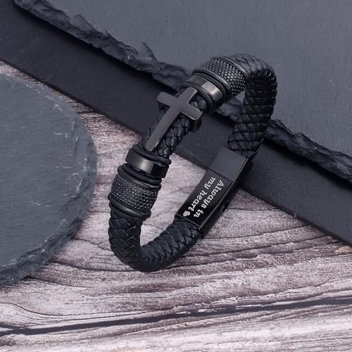 Pulsera de Cremación con Cuero y Acero Inoxidable miniatura 4