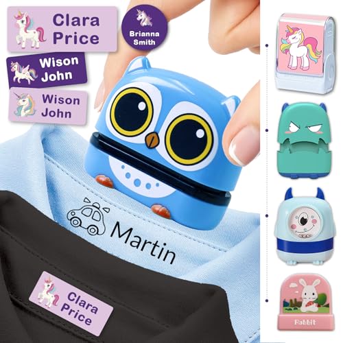 Sello Ropa Niños Personalizado, Marcador Textil Lavable, Sello Nombre Para Ropa Infantil, Estampador Tela Sin Planchar, Kit Marcaje Colegio Guarderia