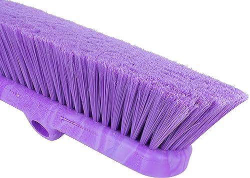 Image of SPARTA 41278EC68 Flo-Thru Plastic Wall Scrub Brush, Equipment Brush With Soft Nylex Bristles For Industrial Kitchens, Hospitals, Commercial Cleaning, 4 Inches, Purple, (Pack of 12)