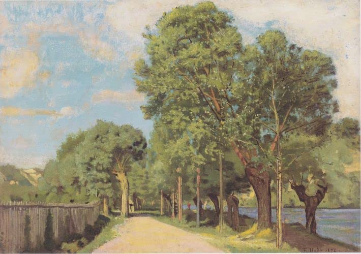Impression d'art mural premium du paysage de Genève de Ferdinand Hodler, vintage 60x90