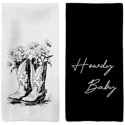 Tzhim Cowboy Kitchen Towels Set Cover
