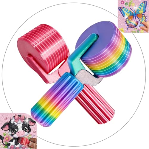2026 New Diamond Art Roller-Essential DIY Craft Tool for Rhinestone Embroidery Easy-Grip Hand Roller Detachable Diamond Painting Tools and Accessories 2 PCS