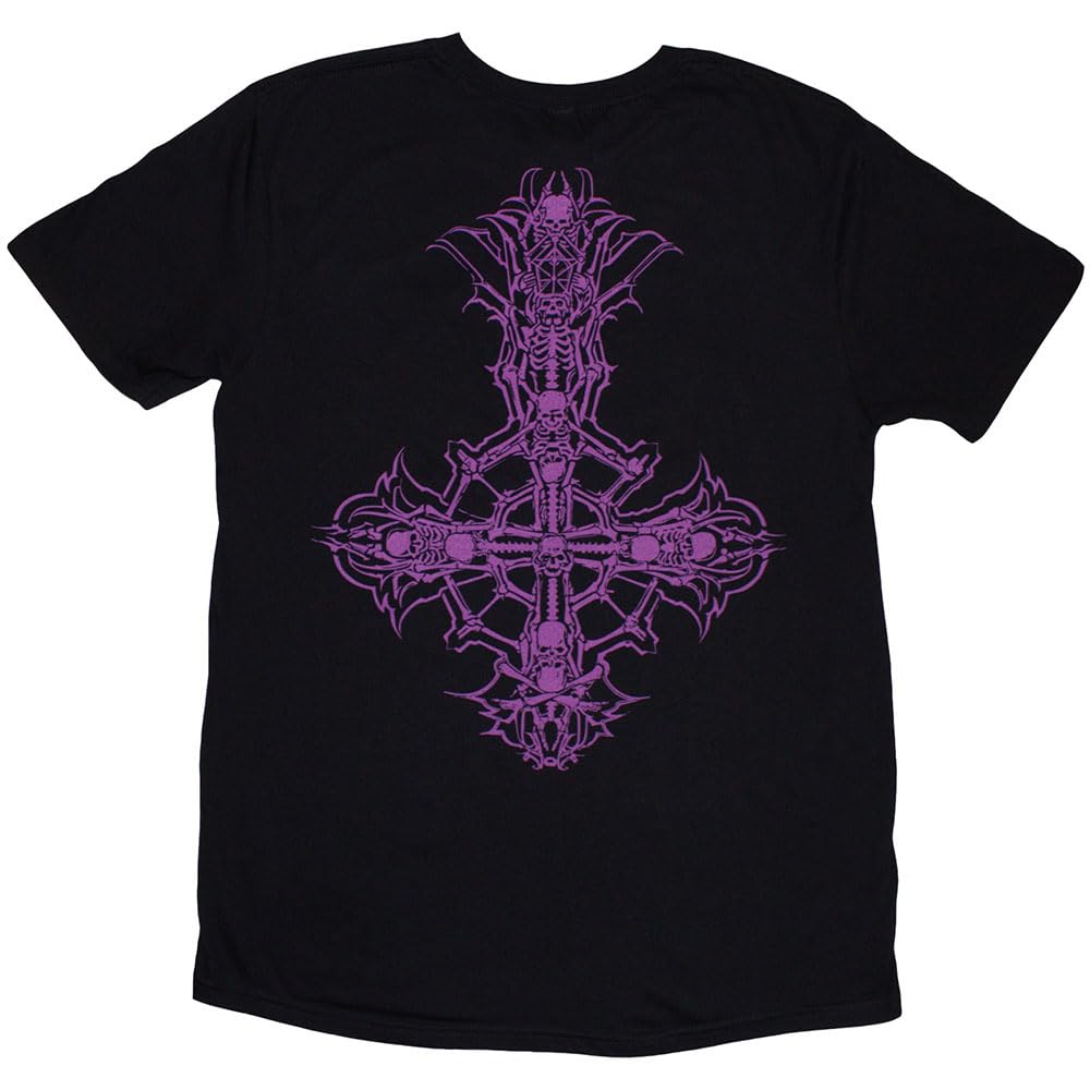 Ghost Metal Band Logo Purple Grucifix T Shirt XL