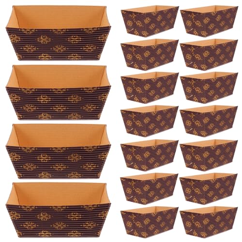 Gadpiparty 25 mini moldes para tartas de pan, forros de papel a prueba de grasa de grado alimenticio para cupcakes, magdalenas y hornear pan (80 x 40 mm)