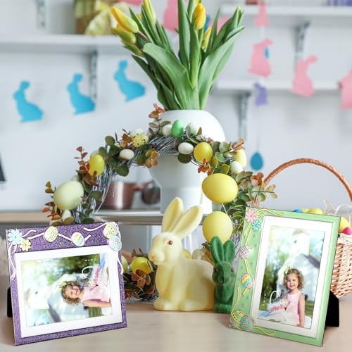Huwena-2-Pcs-Metal-Easter-Egg-Photo-Frame-4×6-Inch-5×7-Inch-Egg-Flower-Decoration-Metal-Photo-Display-Picture-Frames-with-High-Definition-Glass-for-Easter-Gift-Ideas-Tabletop-Home-Decor Huwena 2 Pcs Metal Easter Egg Photo Frame 4×6 Inch 5×7 Inch Egg Flower Decoration Metal Photo Display Picture Frames with High Definition Glass for Easter Gift Ideas Tabletop Home Decor
