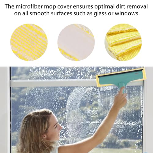 APOMOONS Ersatzmikrofaser für Kärcher 4 Stück Mikrofaser Wischbezug Fenstersauger zubehör Pads für Kärcher WV2 WV5 WV6 Plus Premium WV50 WV6 WV70 WV75 WV55 WV60 2.633-130.0