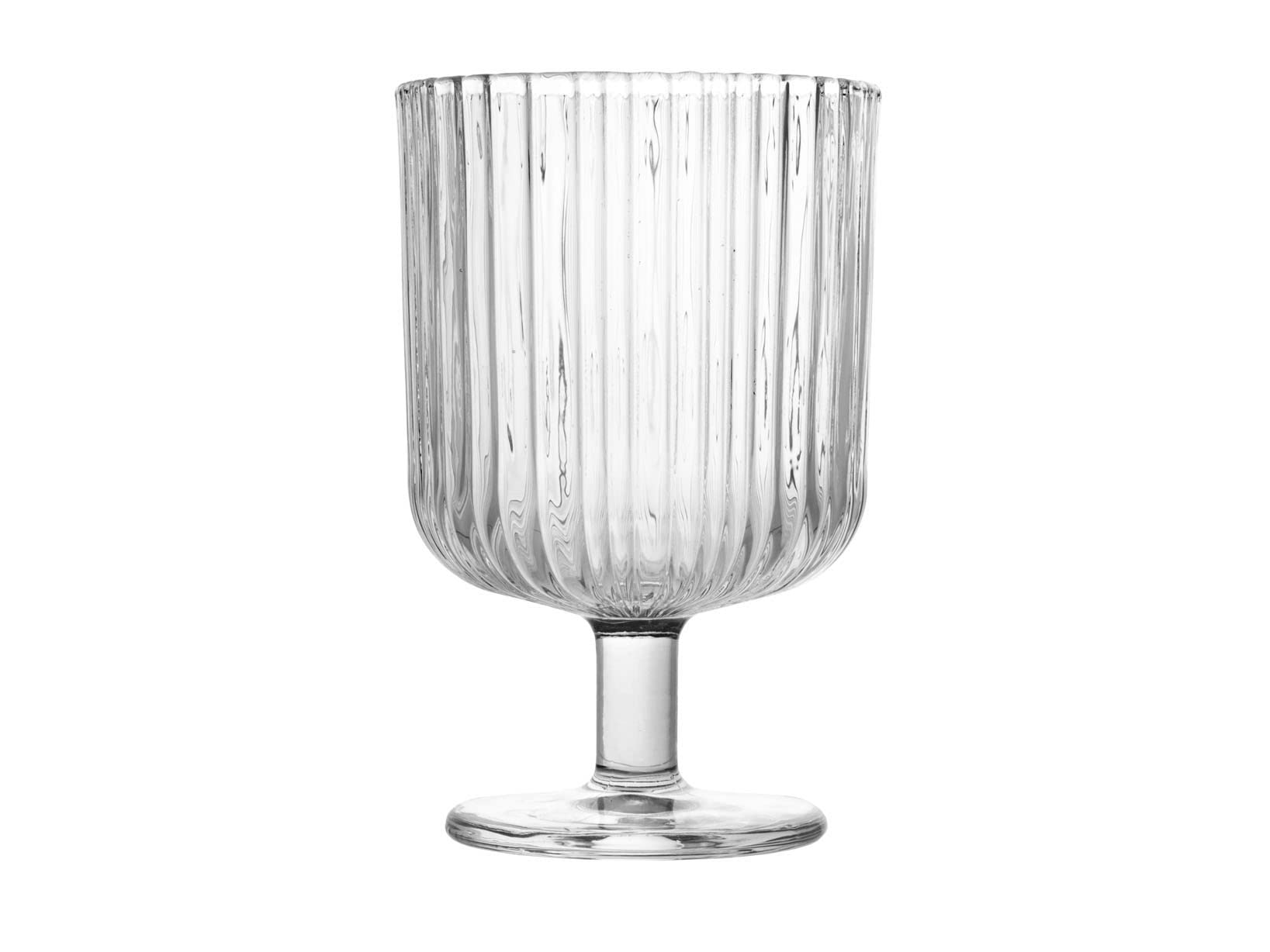 H&H Lyric Set of 6 Clear Glass Goblets, 26cl