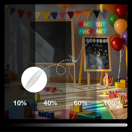 Image of Horseneon Make Out Make Art Neon Sign Led Light Classroom Decor Light Up Sign Dimmable Classroom Lights Neon Signs for Wall Decor Led Wall Art Gifts for Artist Children