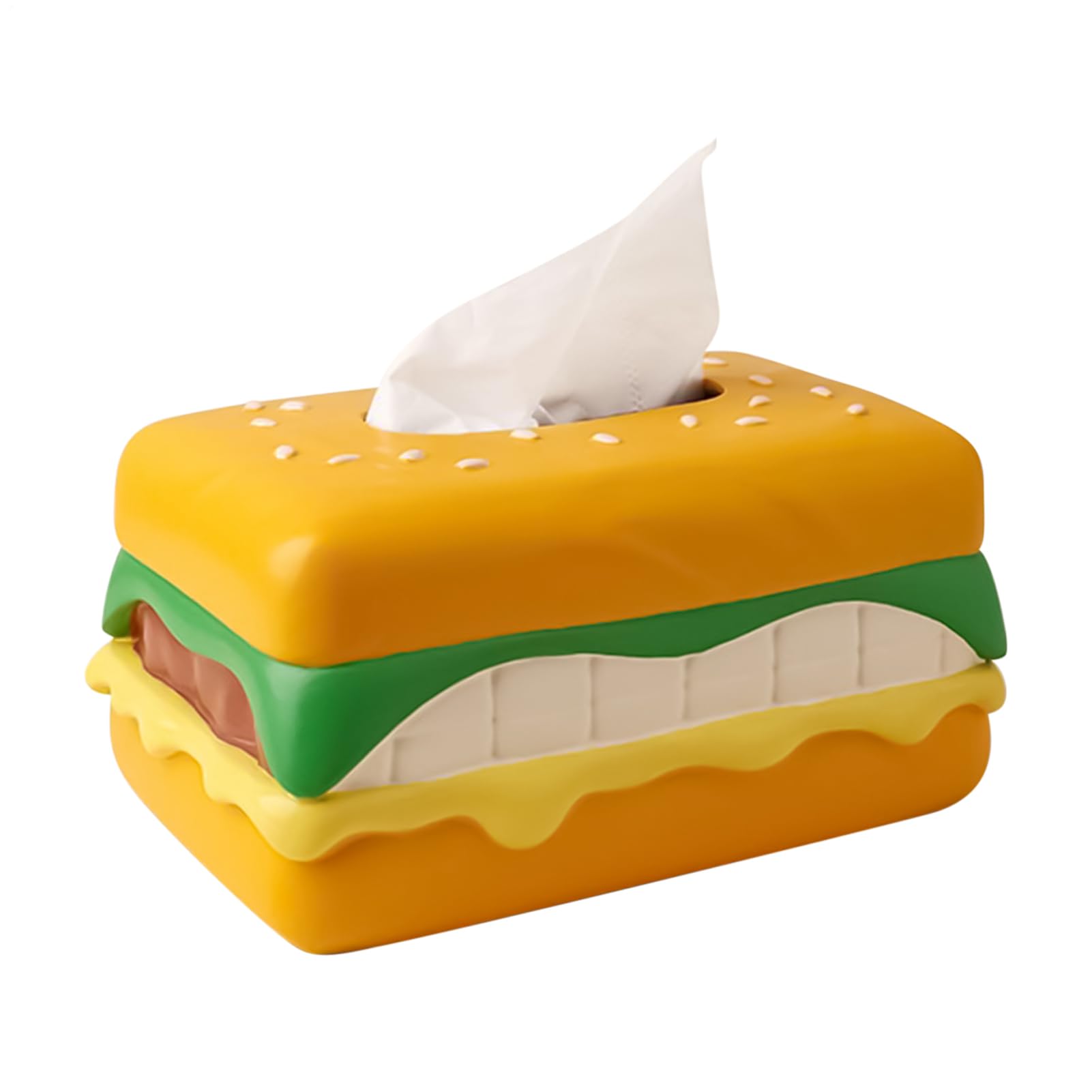 Couverture de boîte de tissus et porte-papier jaune œuf pour comptoirs