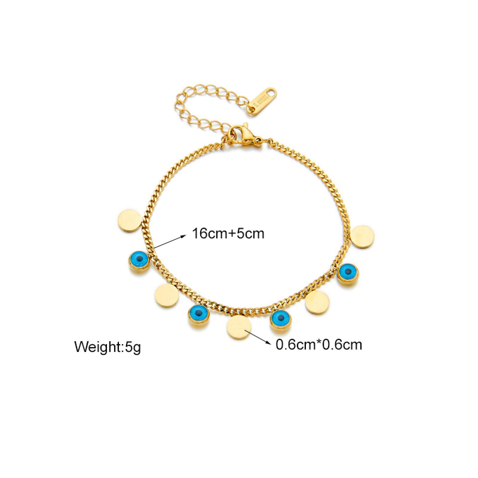 MOCHAMIK Pulseras Mujer Señora Pulsera Niñas Regalo Patrón De Ojo Azul para Fiesta Vintage