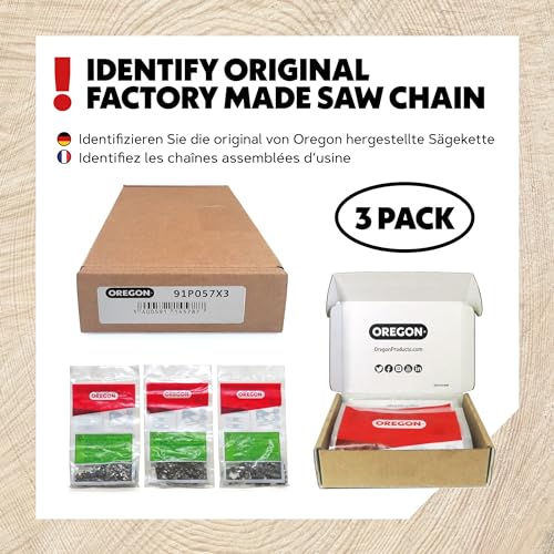 Oregon 3-Pack Chainsaw Chain 3/8" LP Pitch, .050" (1.3 mm) Gauge for 16" (40cm) Bar, 57 Drive Links – Low-kickback Chainsaw Chain, Fits Titan, Ryobi, Hawksmoor, Ferrex and more 6 Oregon 3-Pack Chainsaw Chain 3/8" LP Pitch, .050" (1.3 mm) Gauge for 16" (40cm) Bar, 57 Drive Links – Low-kickback Chainsaw Chain, Fits Titan, Ryobi, Hawksmoor, Ferrex and more - Image 6