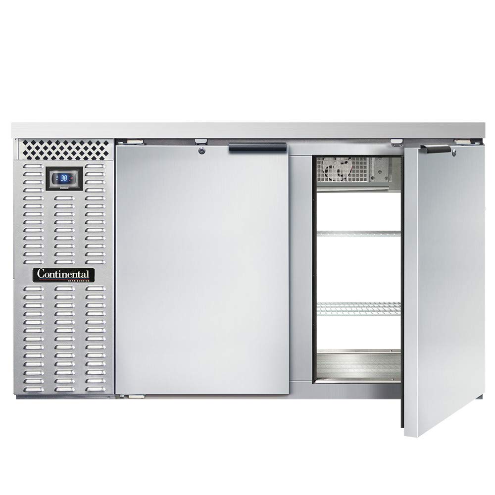 BBC59-SS-PT Two Section Refrigerated Pass-Thru Back Bar Cooler by Continental Refrigerator – 22.0 cubic_feet