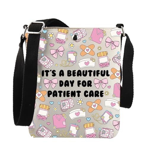 JNIAP CNA Life It's a Beautiful Day For Patient Care Crossbody Bag Nurse Appreciation Gift For Her