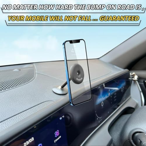 Image of Blackstar Titan Mag : Magnetic Mobile Phone Holder for Car Dashboard with 720 Angle Rotation (Strong & Safe Magnets)-Car Phone Mount Stand-Compatible with All Mobiles (MAGSAFE Incompatible)