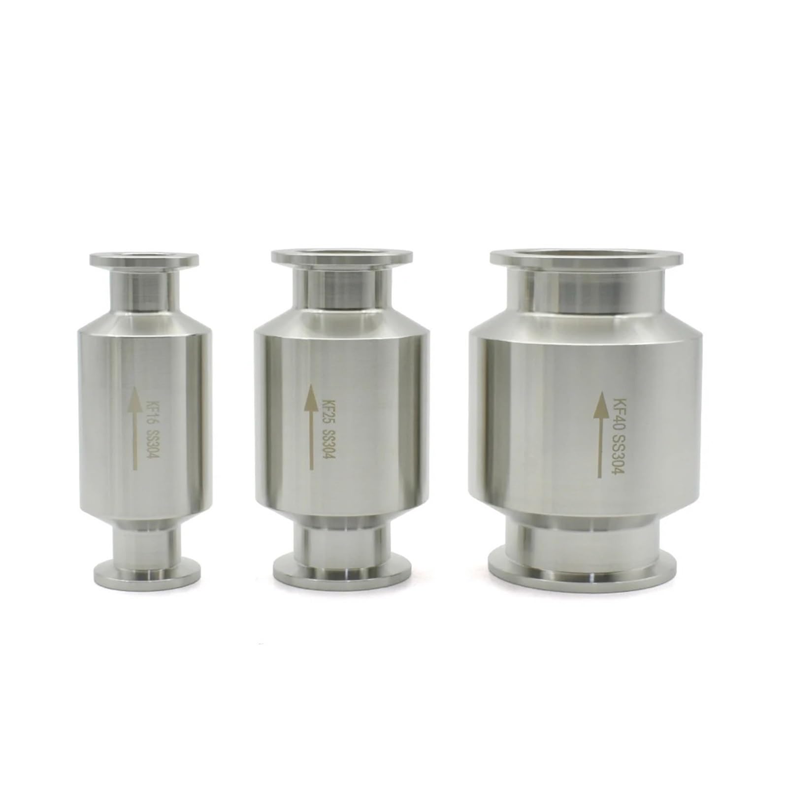 1pcs KF16 KF25 KF40 KF50 Vacuum Inline One-Way Check Valve 304 Vacuum Pump One-Way Valve(KF25)