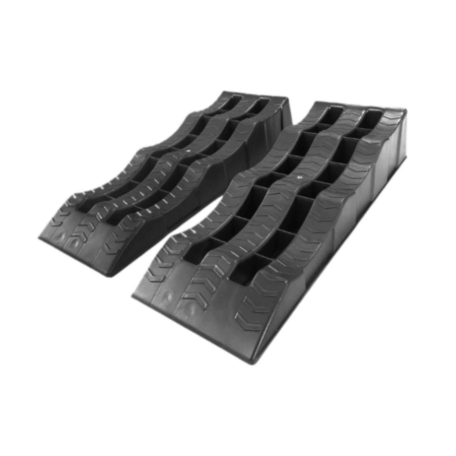 2X Rampy samochodowe Poziomowanie samochodu Akcesoria Wytrzymałe antypoślizgowe kliny pod koła do myjni samochodowych, 61x21x12 cm
