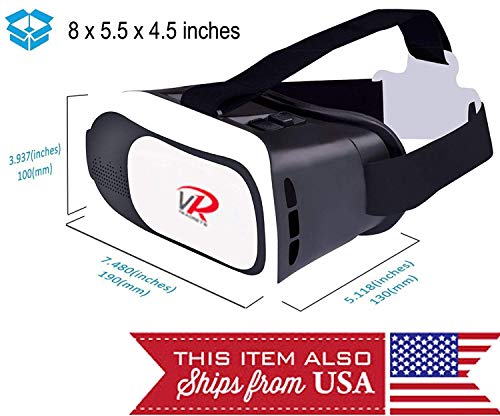 VR Headset, VR Goggles, Virtual Reality Headset VR Glasses Helmet for 3D Video