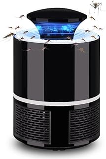 USB Powered LED Mosquito Killer Lamp, Super Quiet Electronic Killer Device, Insect Trap, Fly Repellent, UV Light for Indoor Use (Black)