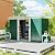 Outsunny 9' x 4' Outdoor Storage Shed, Galvanized Metal Utility Garden Tool House, Lockable Door for Backyard, Bike, Patio, Garage, Lawn, Green