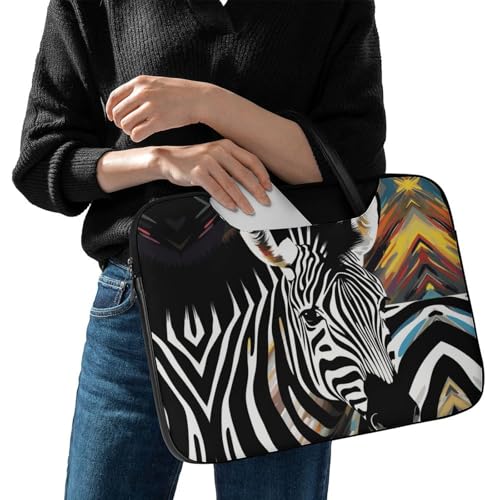 Bolso bandolera impermeable para laptop 17 pulgadas animal cebra miniatura 2