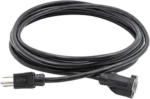 Prime Wire & Cable EC502608 8-Foot 16/3 SJTW Indoor and Outdoor Extension Cord, Black