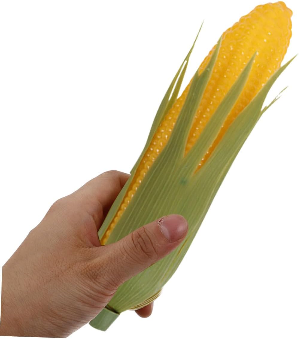 8pcs Lifelike Fake Corn Models with Plastic Shell, Realistic Artificial Vegetable Ornaments for Kitchen Decoration and Food Photography Display