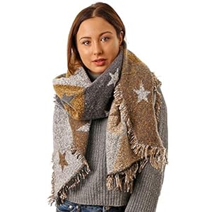 Style Slice Soft Star Blanket Scarves Scarfs Women Star Warm Winter Scarfs Long Oversized Warm this Winter Pashmina…
