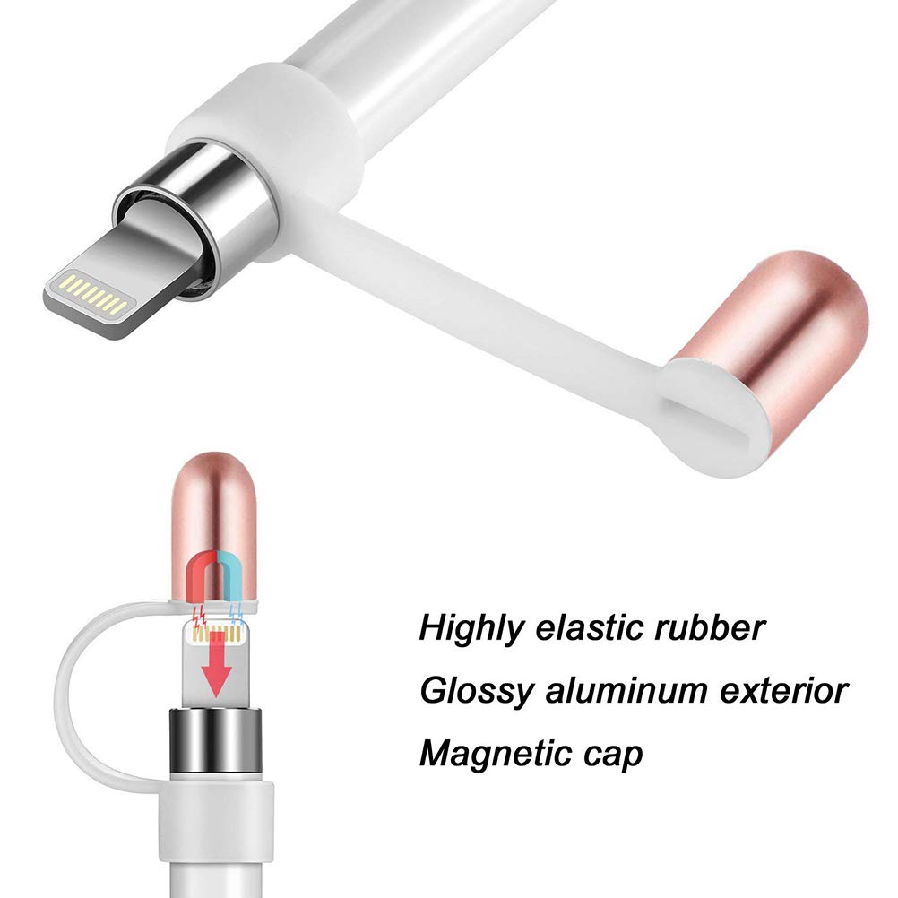 DD Capuchons Magnétique De Remplacement Pour Apple Pencil 1ère Génération, IPencil Capuchons De Rechange Pour Stylo Apple IPad, Accessoires Pour Apple