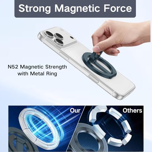 Image of Green Ring Stand, Accessories with Stand and Magnetic Ring for Phone, Strong Hold Grip for iPhone Android Case