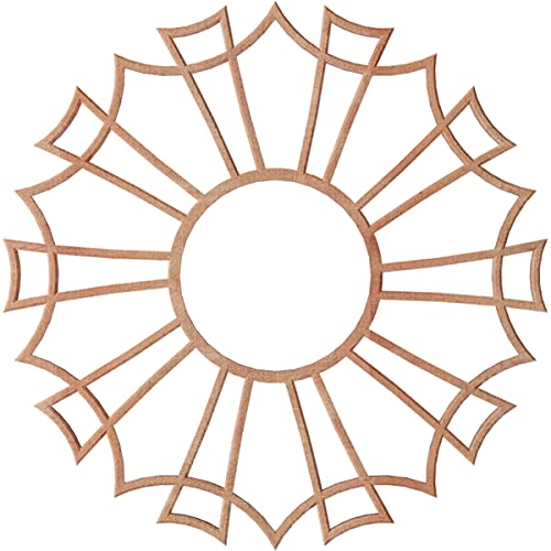 Image of Ekena Millwork 18 inchOD x 6 3 /8 inchID x 1 /4 inchT Augustus Wood Fretwork Pierced Ceiling Medallion, Cherry