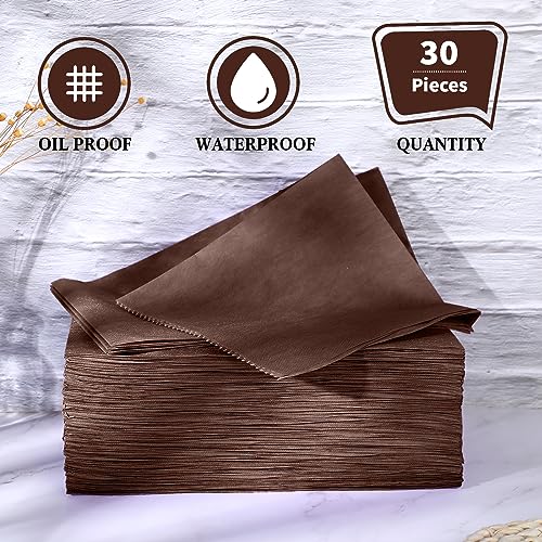 Image of Tatuo 50 Pieces 31 x 70 Inches Disposable Bed Sheets Waterproof Bed Cover Massage Table Sheet Non-woven Fabric for Spa, Lash, Beauty Salon, Waxing, Hotels(Brown)