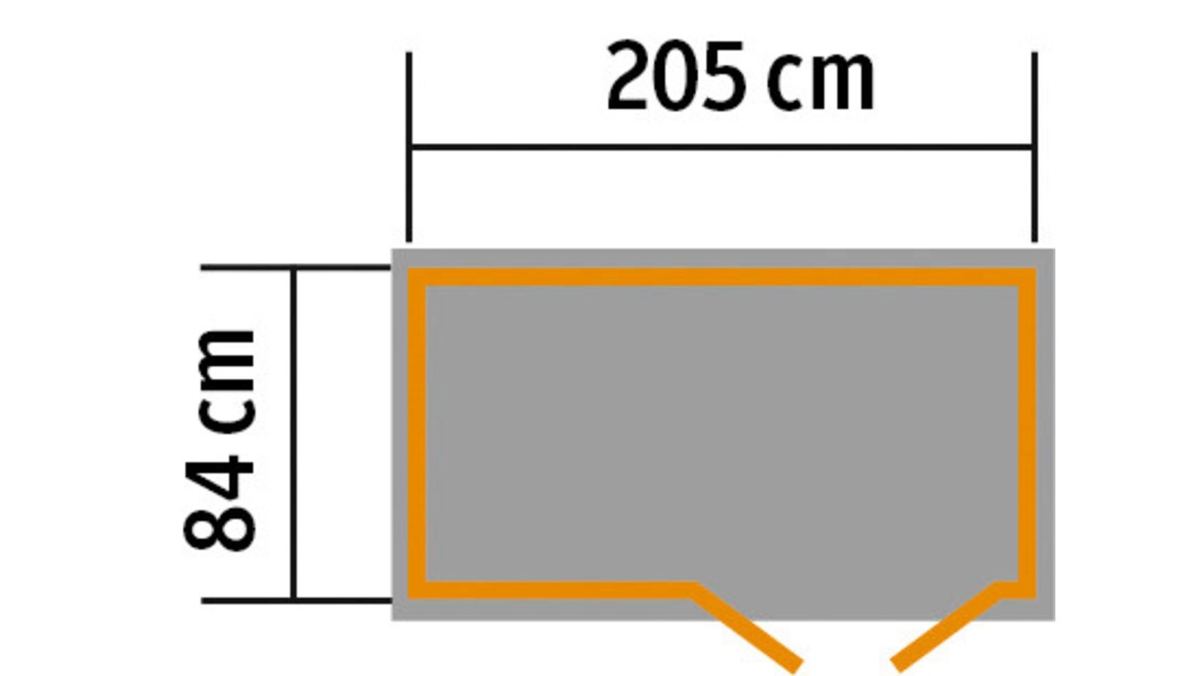 Weka Mehrzweckbox, Fahrrad- und Mülltonnenbox, natur, 219 x 100 x 151 cm