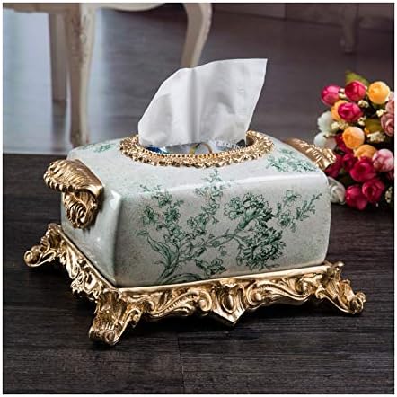 Tissue Box Napkin Holder Fashion Creative Tissue Storage Box Living Room Bathroom Tissue Box Multifunction Resin Tissue Box Holder Desktop Storage Box Home Decoration Ornaments Tissue Holders ( Color image 3