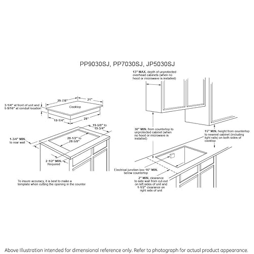 Ge Pp7030Djbb 30 Inch Electric Cooktop With 5 Radiant, Bridge Syncburners, 9/6 Inch Power Boil Element, Keep Warm Setting, Red Led Backlit Knobs, Ada Compliant Fits Guarantee #TOP1