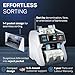 Carnation CR8 Mixed Denomination Money Sorter with Built-in Printer – Bank-Grade Bill Counter with Counterfeit Detection, Serial Number Tracking, Multi-Currency Support & 2 CIS Sensors