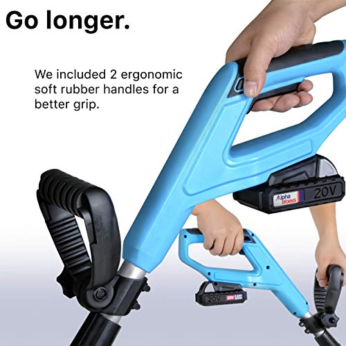 Alphaworks Snow Thrower/Handheld Electric Shovel, Cordless Dc 20V, Removable Battery, Lightweight | 10" X 5" Clearing, 25' Ft Throwing Distance, 300 Lbs/Min #TOP2