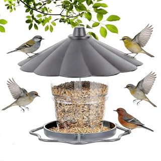FuYelng mangeoire suspendue pliable 1000 ml, gris 20 cm