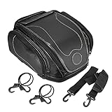 Motoforti Motorcycle Seat Tail Bag Motorbike Cycling Travel Rear Luggage Bag Waterproof PU Leather...