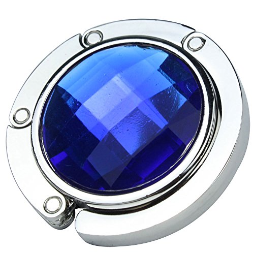 Speert niceeshop(TM) Fashion Folding Bling Gem Crystal Handbag Purse Hook Hanger,Blue