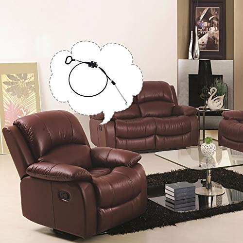 Nonley Sofa Recliner Cables, 2 Pack Couch Release Cables Recliner Replacement Parts D Ring Couch Recliner Pull Handle, Hook Exposed Cable With S Tip For Sofa, Black #TOP5