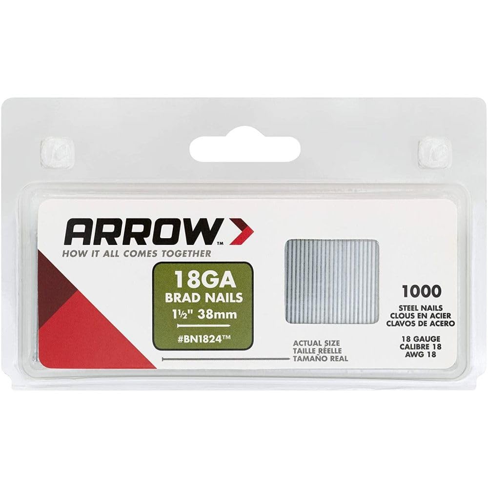 Arrow Fastener BN1824CS 4 Pack 1-1/2in. Brad Nail 4,000/Box