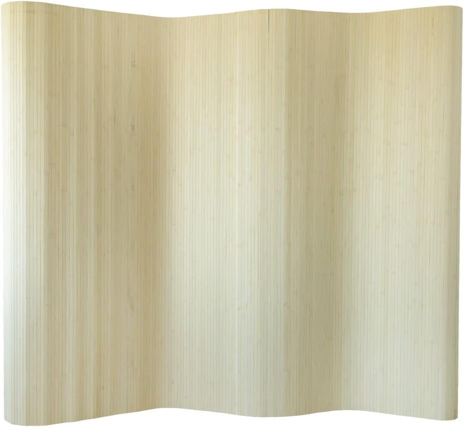 Homestyle4u Room Divider Partition Wall Bamboo Natural, Single/Small