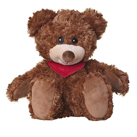 Welliebellies Peluche para Calentar, Calentable en microondas, Agradable aroma a Romero, Lavanda, Eucalipto, Menta, Cojín térmico para niños, Alivio del dolor, Calmante (Oso)
