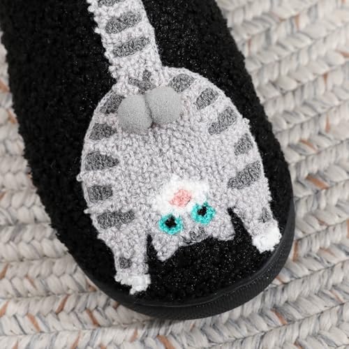 Image of Highland Cow Slippers for Women Plush Scottish Highland Cow Animal Slippers Warm Non Slip Home Indoor Slippers