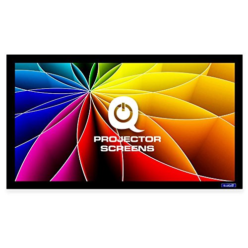 Image of QualGear 100-Inch Fixed Frame Projector Screen, 16: 9 4K HD Ultra White at 1.2 Gain (Qg-PS-Ff6-169-100-W)